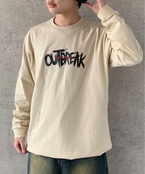link lot(リンクロット)の「リラックスフィット ヴィンテージライク かすれロゴ プリント ロンT(Tシャツ/カットソー・メンズ・ブラック/ブルー/ホワイト/ネイビー/ダークグレー/ベージュ・M/L)」の19枚目の写真