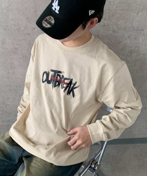 link lot(リンクロット)の「リラックスフィット ヴィンテージライク かすれロゴ プリント ロンT(Tシャツ/カットソー・メンズ・ブラック/ブルー/ホワイト/ネイビー/ダークグレー/ベージュ・M/L)」の20枚目の写真