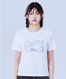 [クールコットン] オリジナルスターロゴTシャツ_ホワイト/シルバー