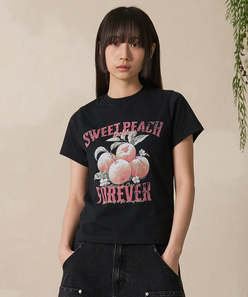 FDR(エフディーアール)の「フルーツフィールド 半袖 ブラック(Tシャツ/カットソー・レディース・その他・SMALL/MEDIUM/LARGE)」の1枚目の写真