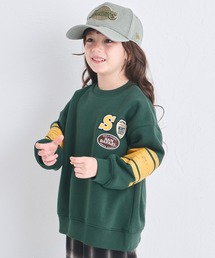 スウェット（グリーン・カーキ/緑色系・ライン柄）ファッション通販