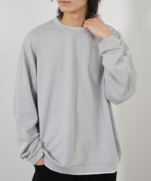 【URBANCOLLECTION/アーバンコレクション】エアスムージー 360°ストレッチ ボックス Wフェイスポンチクルーネック