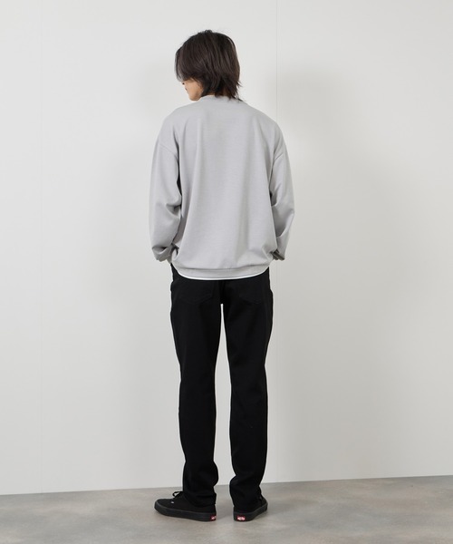 URBAN COLLECTION(アーバンコレクション)の「【URBANCOLLECTION/アーバンコレクション】エアスムージー 360°ストレッチ ボックス Wフェイスポンチクルーネック(スウェット・メンズ・ホワイト/グリーン/ブラック/グレー・M/L/S/XL)」の9枚目の写真