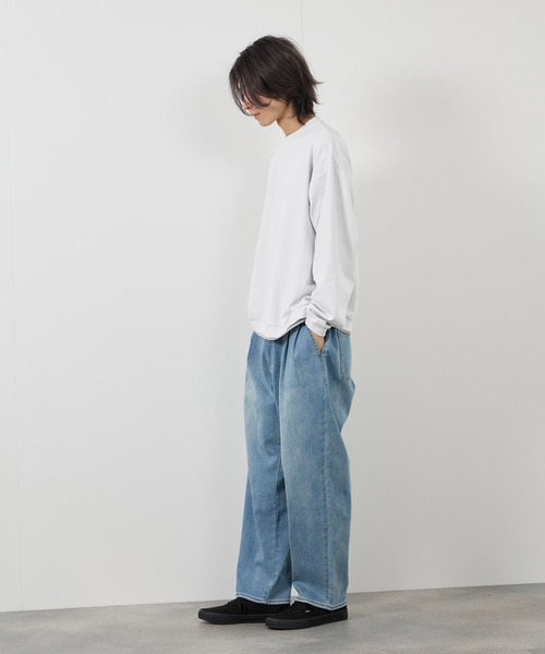 URBAN COLLECTION(アーバンコレクション)の「【URBANCOLLECTION/アーバンコレクション】エアスムージー 360°ストレッチ ボックス Wフェイスポンチクルーネック(スウェット・メンズ・ホワイト/グリーン/ブラック/グレー・M/L/S/XL)」の12枚目の写真