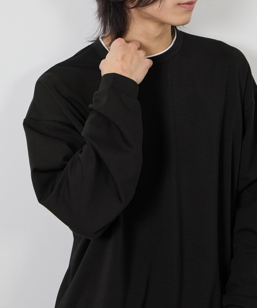URBAN COLLECTION(アーバンコレクション)の「【URBANCOLLECTION/アーバンコレクション】エアスムージー 360°ストレッチ ボックス Wフェイスポンチクルーネック(スウェット・メンズ・ホワイト/グリーン/ブラック/グレー・M/L/S/XL)」の13枚目の写真