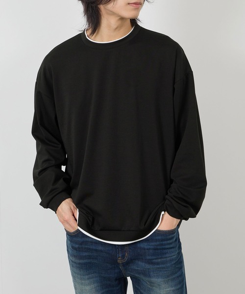 URBAN COLLECTION(アーバンコレクション)の「【URBANCOLLECTION/アーバンコレクション】エアスムージー 360°ストレッチ ボックス Wフェイスポンチクルーネック(スウェット・メンズ・ホワイト/グリーン/ブラック/グレー・M/L/S/XL)」の14枚目の写真