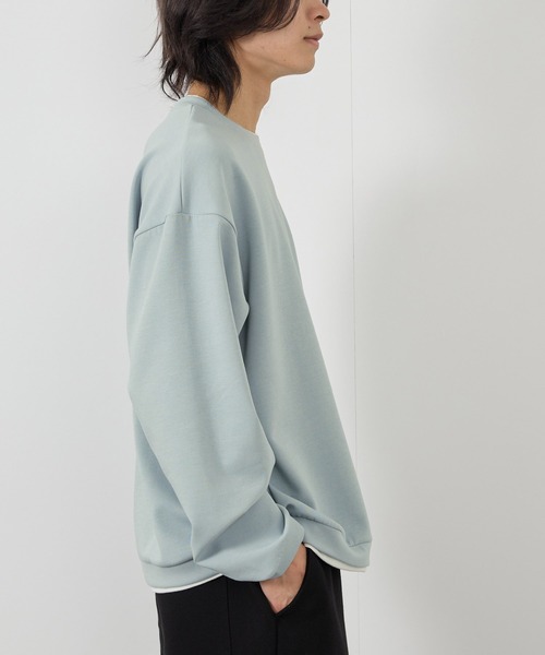 URBAN COLLECTION(アーバンコレクション)の「【URBANCOLLECTION/アーバンコレクション】エアスムージー 360°ストレッチ ボックス Wフェイスポンチクルーネック(スウェット・メンズ・ホワイト/グリーン/ブラック/グレー・M/L/S/XL)」の18枚目の写真