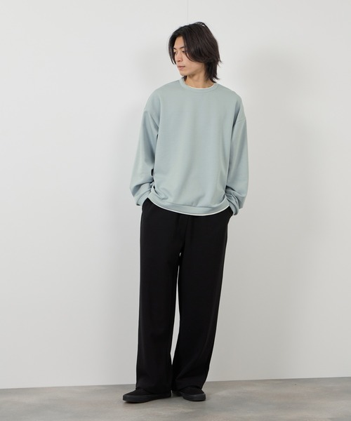 URBAN COLLECTION(アーバンコレクション)の「【URBANCOLLECTION/アーバンコレクション】エアスムージー 360°ストレッチ ボックス Wフェイスポンチクルーネック(スウェット・メンズ・ホワイト/グリーン/ブラック/グレー・M/L/S/XL)」の19枚目の写真