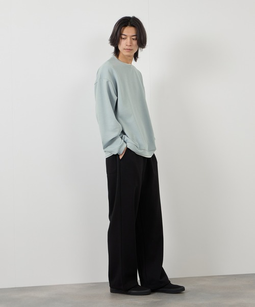 URBAN COLLECTION(アーバンコレクション)の「【URBANCOLLECTION/アーバンコレクション】エアスムージー 360°ストレッチ ボックス Wフェイスポンチクルーネック(スウェット・メンズ・ホワイト/グリーン/ブラック/グレー・M/L/S/XL)」の20枚目の写真