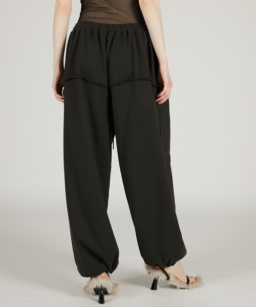 PRANK PROJECT（プランクプロジェクト）の「ボリュームギャザースウェットパンツ / Volume Gather Sweat Pants（スウェットパンツ・レディース・チャコールグレー/グレー/ホワイト・36/38）」の12枚目の写真