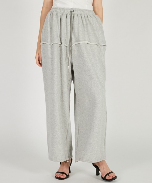 PRANK PROJECT（プランクプロジェクト）の「ボリュームギャザースウェットパンツ / Volume Gather Sweat Pants（スウェットパンツ・レディース・チャコールグレー/グレー/ホワイト・36/38）」の14枚目の写真