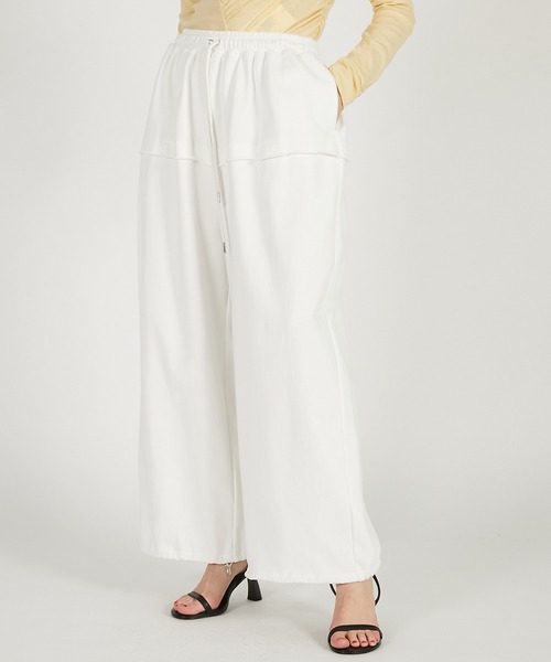 PRANK PROJECT（プランクプロジェクト）の「ボリュームギャザースウェットパンツ / Volume Gather Sweat Pants（スウェットパンツ・レディース・チャコールグレー/グレー/ホワイト・36/38）」の6枚目の写真