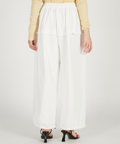 PRANK PROJECT（プランクプロジェクト）の「ボリュームギャザースウェットパンツ / Volume Gather Sweat Pants（スウェットパンツ・レディース・チャコールグレー/グレー/ホワイト・36/38）」の7枚目の写真