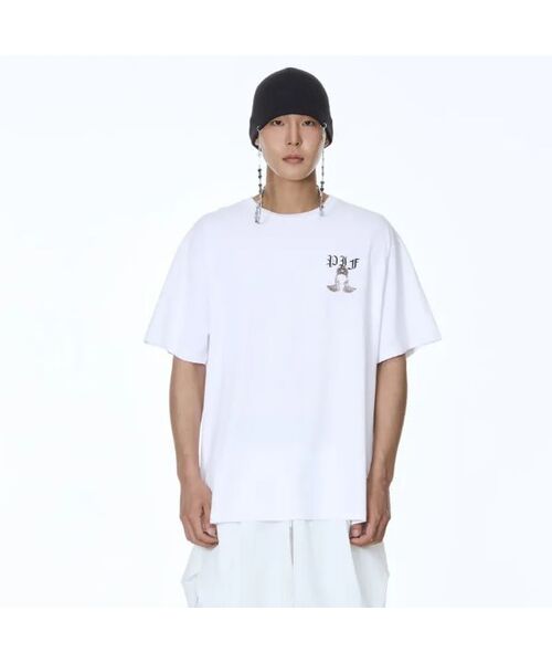 71TO96(チル ハナ トゥ グユク)の「Keyring Overfit T-Shirt (White)(Tシャツ/カットソー・レディース・ホワイト・FREE)」の1枚目の写真
