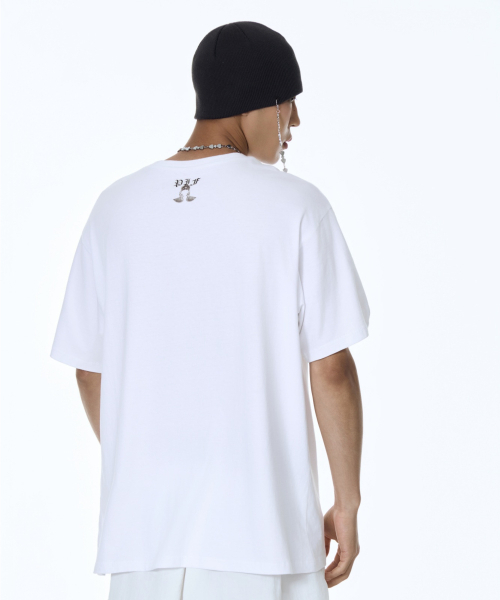 71TO96(チル ハナ トゥ グユク)の「Keyring Overfit T-Shirt (White)(Tシャツ/カットソー・レディース・ホワイト・FREE)」の4枚目の写真
