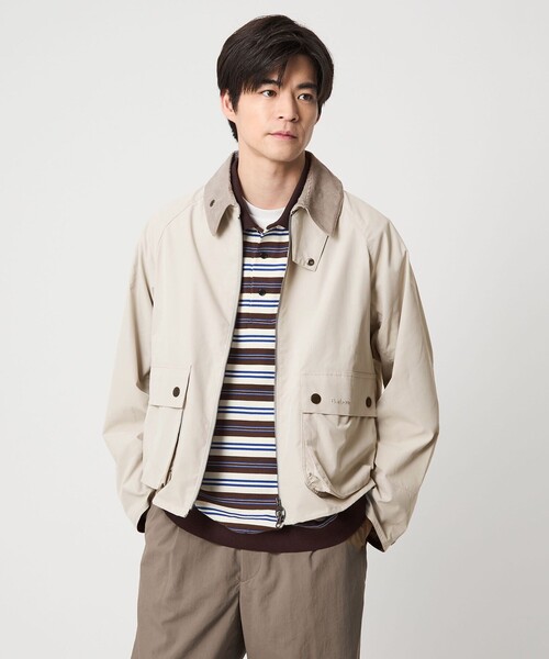 Barbour（バブアー）の「【別注】＜Barbour＞スペイ カスタム ジャケット（ブルゾン・メンズ・ブラック/ライトグレー・M/L/XL）」の6枚目の写真