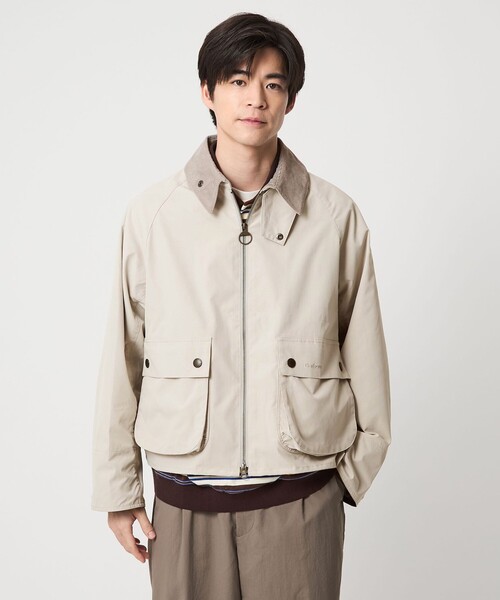 Barbour（バブアー）の「【別注】＜Barbour＞スペイ カスタム ジャケット（ブルゾン・メンズ・ブラック/ライトグレー・M/L/XL）」の8枚目の写真