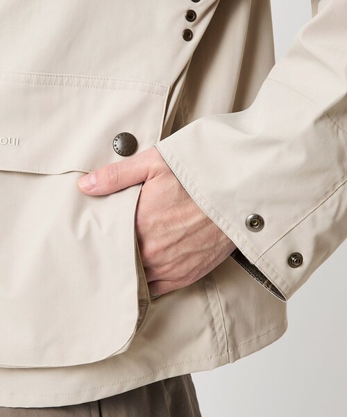 Barbour（バブアー）の「【別注】＜Barbour＞スペイ カスタム ジャケット（ブルゾン・メンズ・ブラック/ライトグレー・M/L/XL）」の19枚目の写真