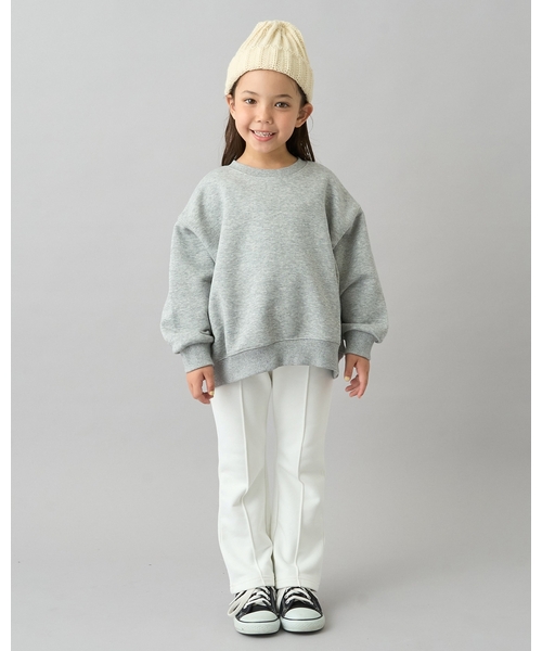 b・ROOM（ビールーム）の「【デイリースタンダードウェアシリーズ】【吸水速乾】センタープリーツフレアスウェットパンツ（その他パンツ・キッズ・ダークブラウン/ブルーグレー/オフホワイト/トップグレー/パープル/ブラック/ライトピンク・100cm/110cm/120cm/130cm/140cm/150cm）」の13枚目の写真