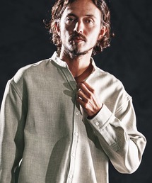 wjk reluxe（ダブルジェーケーリラックス）の「ms6364-linen like V neck LS shirts シャツ(WR26S-15)（シャツ/ブラウス）」