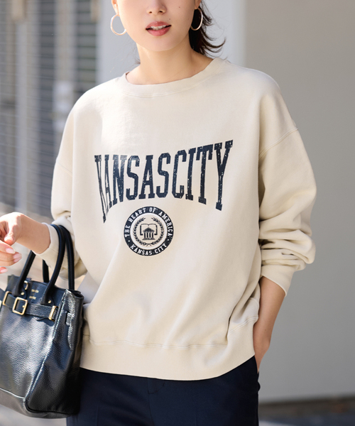 FRAMeWORK（フレームワーク）の「PRINT スウェット（スウェット・レディース・アイボリー/ダークグリーン/ブルー/ブラウン・FREE）」の11枚目の写真