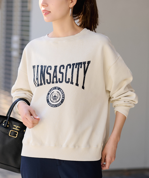 FRAMeWORK（フレームワーク）の「PRINT スウェット（スウェット・レディース・アイボリー/ダークグリーン/ブルー/ブラウン・FREE）」の12枚目の写真