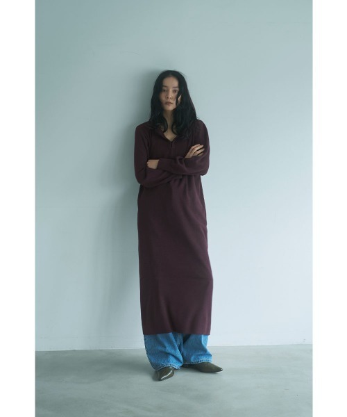 marjour（マージュール）の「HOODED KNIT ONEPIECE（ワンピース・レディース・ブラウン・M）」の10枚目の写真