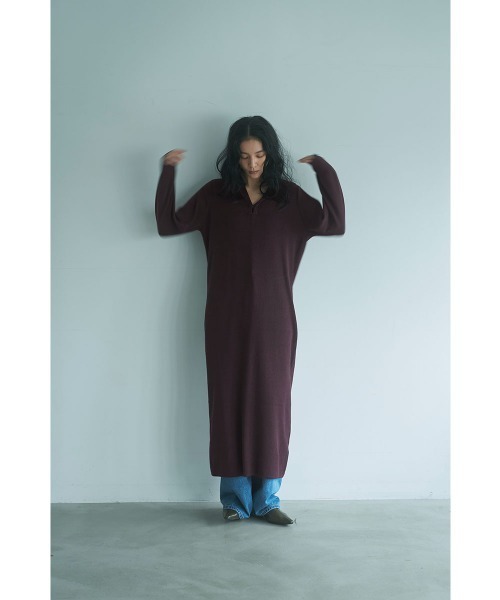 marjour（マージュール）の「HOODED KNIT ONEPIECE（ワンピース・レディース・ブラウン・M）」の12枚目の写真