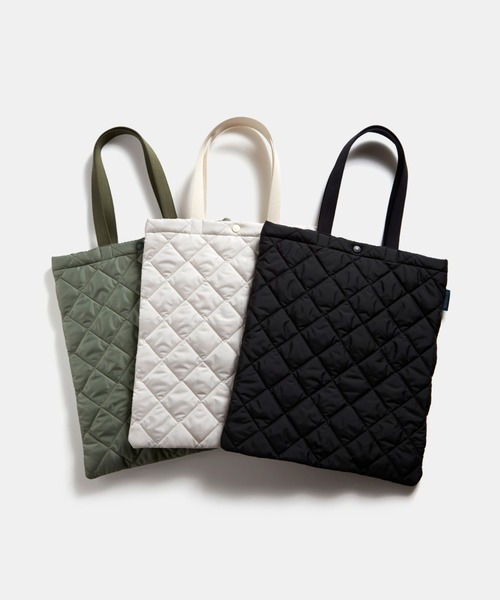 LAVENHAM（ラベンハム）の「Quilted Tote Bag / キルテッド トート バッグ（トートバッグ・メンズ・グリーン系その他/ダークブラック・ONE SIZE）」の4枚目の写真