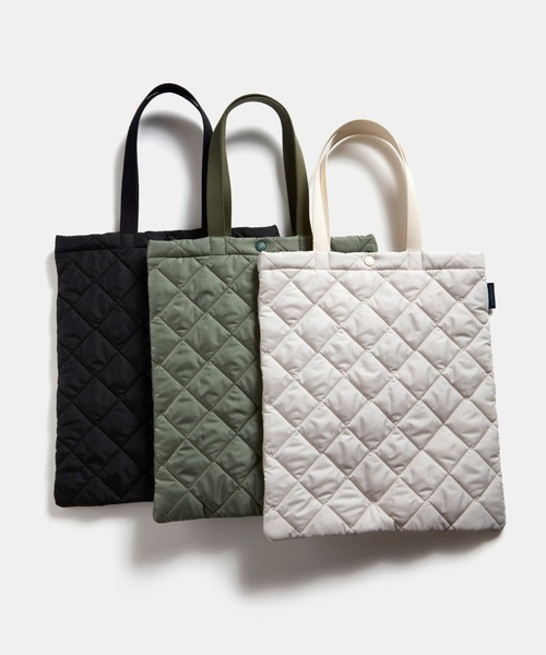 LAVENHAM（ラベンハム）の「Quilted Tote Bag / キルテッド トート バッグ（トートバッグ・メンズ・グリーン系その他/ダークブラック・ONE SIZE）」の5枚目の写真
