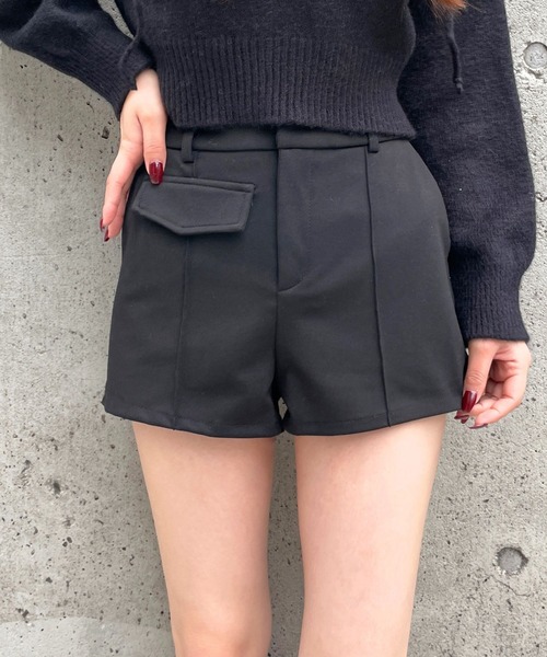 3.3 Field Trip (3.3フィールドトリップ)の「3.3 Field Trip/ストレッチタイトショートパンツ(その他パンツ・レディース・ブラック/グレー・MEDIUM/SMALL)」の1枚目の写真