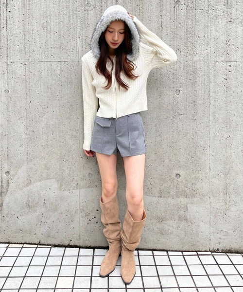 3.3 Field Trip (3.3フィールドトリップ)の「3.3 Field Trip/ストレッチタイトショートパンツ(その他パンツ・レディース・ブラック/グレー・MEDIUM/SMALL)」の18枚目の写真