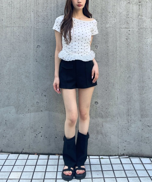 3.3 Field Trip (3.3フィールドトリップ)の「3.3 Field Trip/ストレッチタイトショートパンツ(その他パンツ・レディース・ブラック/グレー・MEDIUM/SMALL)」の16枚目の写真