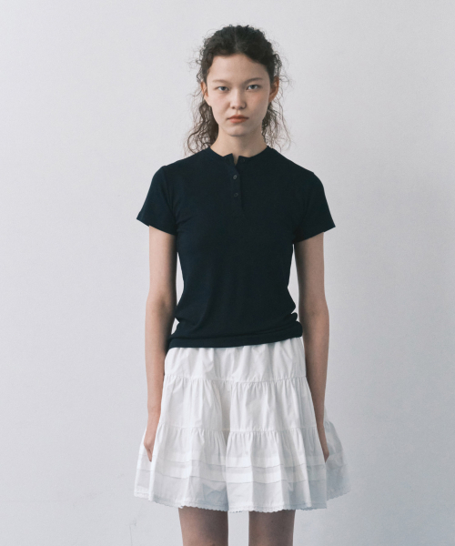 MAIS(マイス)の「HENRY SHORT SLEEVE TEE / DARK NAVY(Tシャツ/カットソー・レディース・ダークネイビー・FREE)」の3枚目の写真