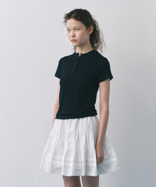 MAIS(マイス)の「HENRY SHORT SLEEVE TEE / DARK NAVY(Tシャツ/カットソー・レディース・ダークネイビー・FREE)」の4枚目の写真