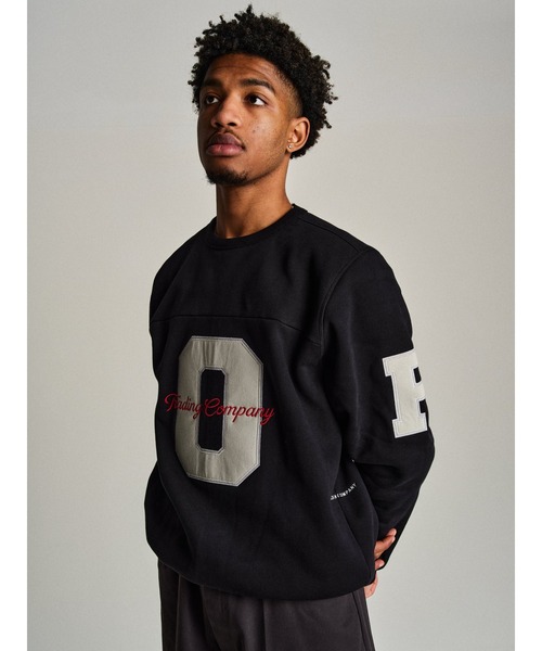 POP TRADING COMPANY(ポップトレーディングカンパニー)の「Pop Trading Company/ポップトレーディングカンパニー スウェット/トレーナー POP COLLEGE CR(スウェット・メンズ・ブラック・L)」の1枚目の写真