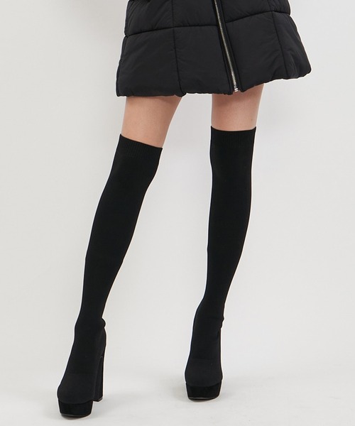 SPIRALGIRL（スパイラルガール）の「美脚ニーハイブーツ（ブーツ・レディース・ブラック・SMALL/MEDIUM）」の6枚目の写真