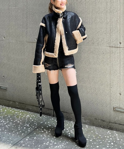 SPIRALGIRL（スパイラルガール）の「美脚ニーハイブーツ（ブーツ・レディース・ブラック・SMALL/MEDIUM）」の9枚目の写真