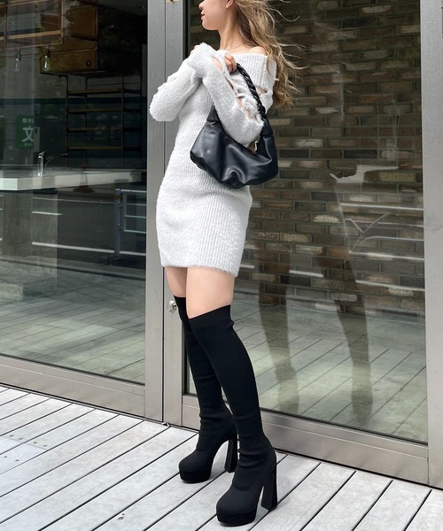 SPIRALGIRL（スパイラルガール）の「美脚ニーハイブーツ（ブーツ・レディース・ブラック・SMALL/MEDIUM）」の11枚目の写真