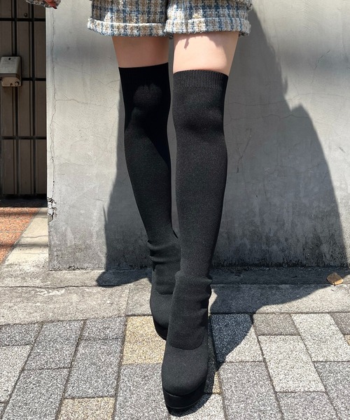 SPIRALGIRL（スパイラルガール）の「美脚ニーハイブーツ（ブーツ・レディース・ブラック・SMALL/MEDIUM）」の14枚目の写真