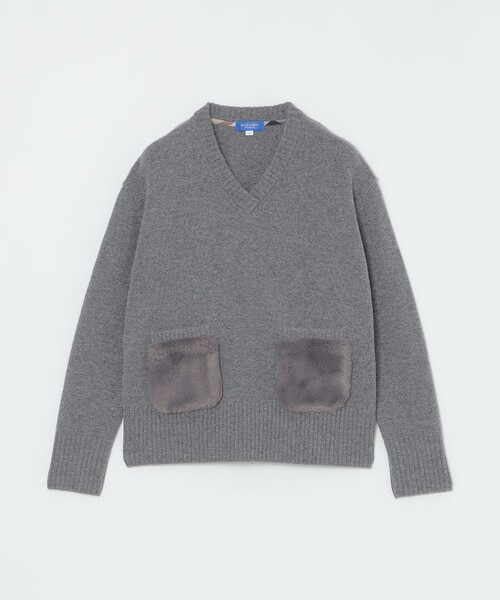 BLUE LABEL CRESTBRIDGE（ブルーレーベルクレストブリッジ）の「ラムズウールニットプルオーバー（ニット/セーター・レディース・グレー系その他/オフホワイト・38）」の10枚目の写真
