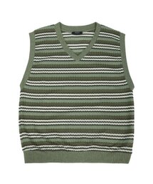 INEXCIS（イネクシス）の「Ethnic Knit Vest (Olive Green)（ベスト）」