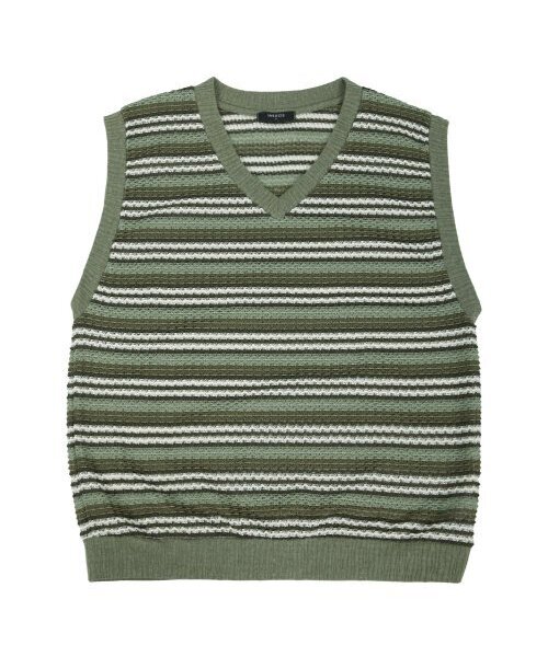 INEXCIS(イネクシス)の「Ethnic Knit Vest (Olive Green)(ベスト・メンズ・その他・FREE)」の1枚目の写真