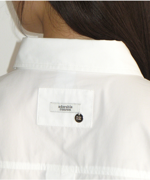 RONRON(ロンロン)の「DUET HEART ZIP POCKET SHIRT WHITE(シャツ/ブラウス・レディース・その他・FREE)」の2枚目の写真