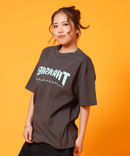 THRASHER(スラッシャー)の「THRASHER/スラッシャー 半袖 Tシャツ レディース プリントSSTEE ムラサキ限定 262TH2ST085(Tシャツ/カットソー・レディース・ピンク/グリーン/ホワイト/グレー・FREE)」の22枚目の写真