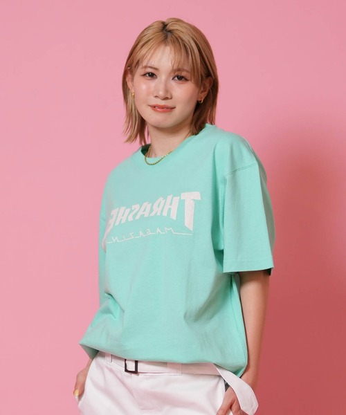 THRASHER(スラッシャー)の「THRASHER/スラッシャー 半袖 Tシャツ レディース プリントSSTEE ムラサキ限定 262TH2ST085(Tシャツ/カットソー・レディース・ピンク/グリーン/ホワイト/グレー・FREE)」の17枚目の写真