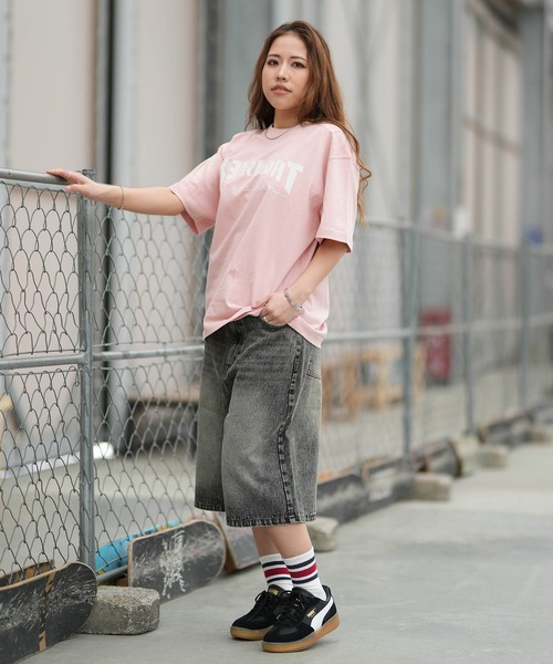 THRASHER(スラッシャー)の「THRASHER/スラッシャー 半袖 Tシャツ レディース プリントSSTEE ムラサキ限定 262TH2ST085(Tシャツ/カットソー・レディース・ピンク/グリーン/ホワイト/グレー・FREE)」の8枚目の写真