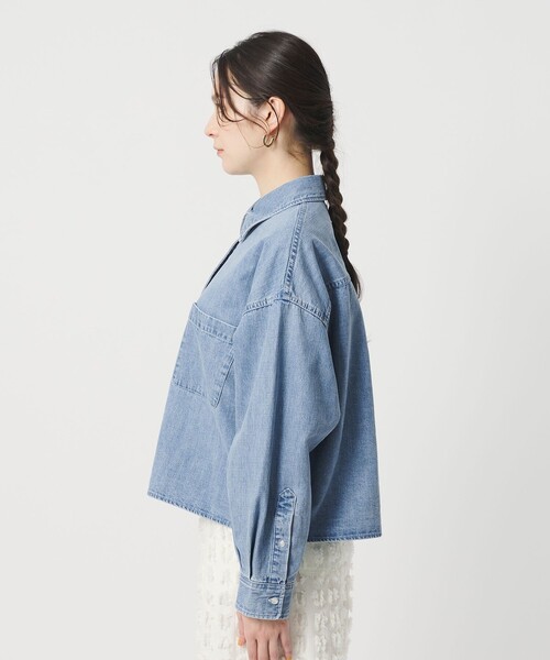 BEAUTY&YOUTH UNITED ARROWS(ビューティーアンドユースユナイテッドアローズ)の「【WEB限定】ショート デニムシャツ(シャツ/ブラウス・レディース・ネイビー/ライトブルー・FREE)」の11枚目の写真
