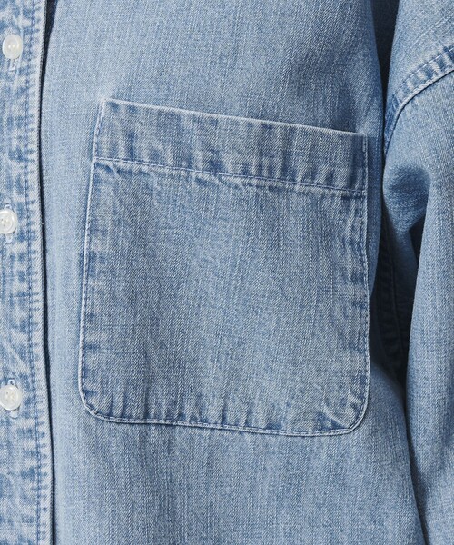 BEAUTY&YOUTH UNITED ARROWS(ビューティーアンドユースユナイテッドアローズ)の「【WEB限定】ショート デニムシャツ(シャツ/ブラウス・レディース・ネイビー/ライトブルー・FREE)」の16枚目の写真