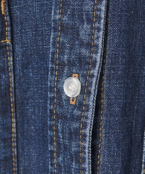 BEAUTY&YOUTH UNITED ARROWS(ビューティーアンドユースユナイテッドアローズ)の「【WEB限定】ショート デニムシャツ(シャツ/ブラウス・レディース・ネイビー/ライトブルー・FREE)」の18枚目の写真